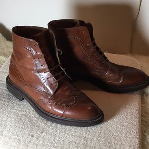 Carlo Morandi ankle boot wingtip 8.5. Chestnut brw